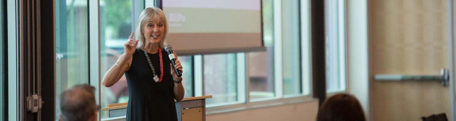 Teri speaking at conference