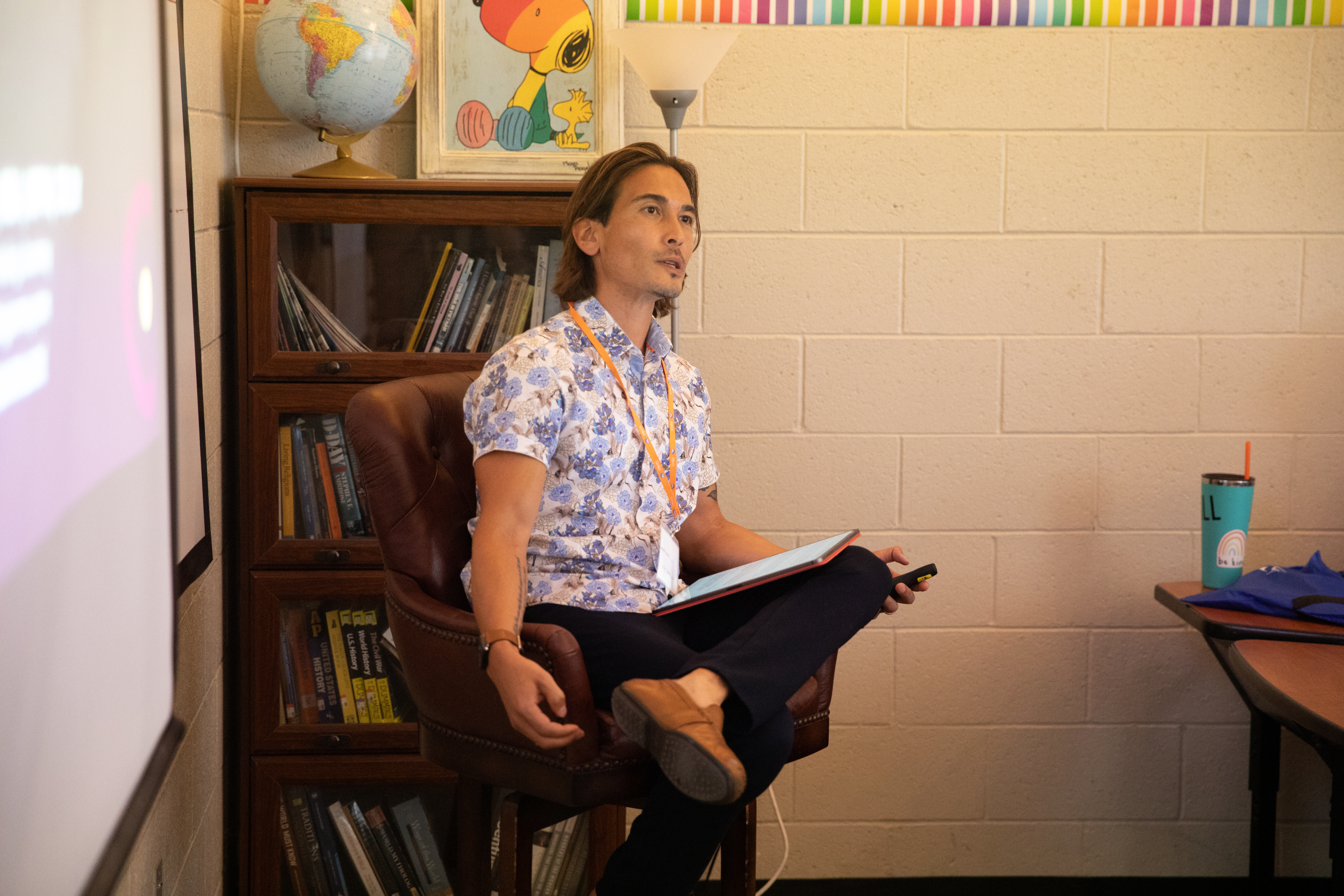Center Assistant Director Dr. Zachary Reeves-Blurton presents to attendees at Florence Unified School District's Social-Emotional Learning Summer Academy